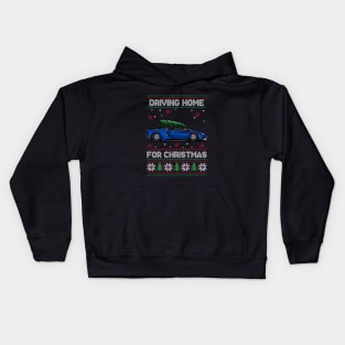 Funny Ugly Sweater - Driving Home For Christmas - Aventador Car Kids Hoodie